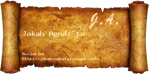 Jakab Agnéta névjegykártya