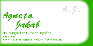 agneta jakab business card